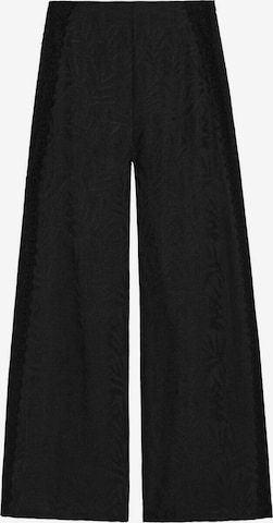 Wide leg Pantaloni con pieghe di Scalpers in nero: frontale