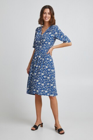 Fransa Summer Dress in Blue: front