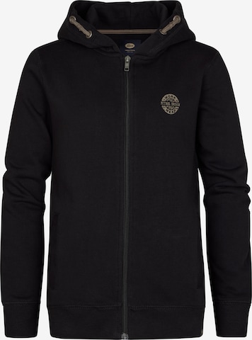 Veste de survêtement Petrol Industries en noir : devant