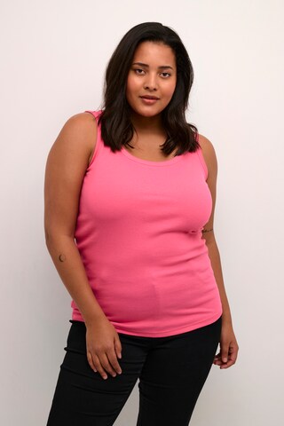 KAFFE CURVE Top 'Carina' in Roze: voorkant