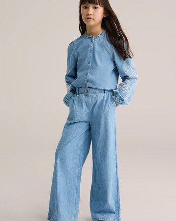 WE Fashion Wide leg Jeans in Blauw