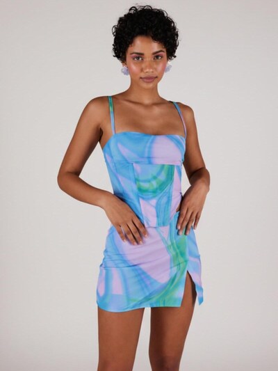 HOLLY LOLLY Top in L in blau / dunkelblau / grün / helllila, Produktansicht