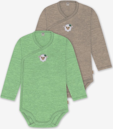 Barboteuse / body normani en vert : devant