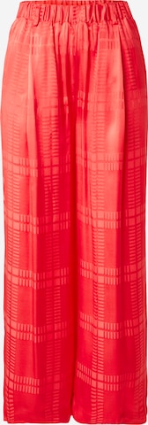 Soft Rebels Szeroka nogawka Spodnie 'Aida' w kolorze czerwony: przód