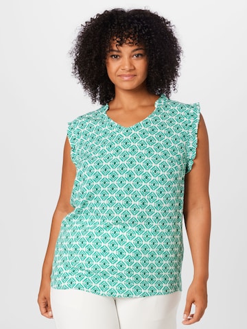 ONLY Carmakoma Blouse 'ZITTA' in Green: front