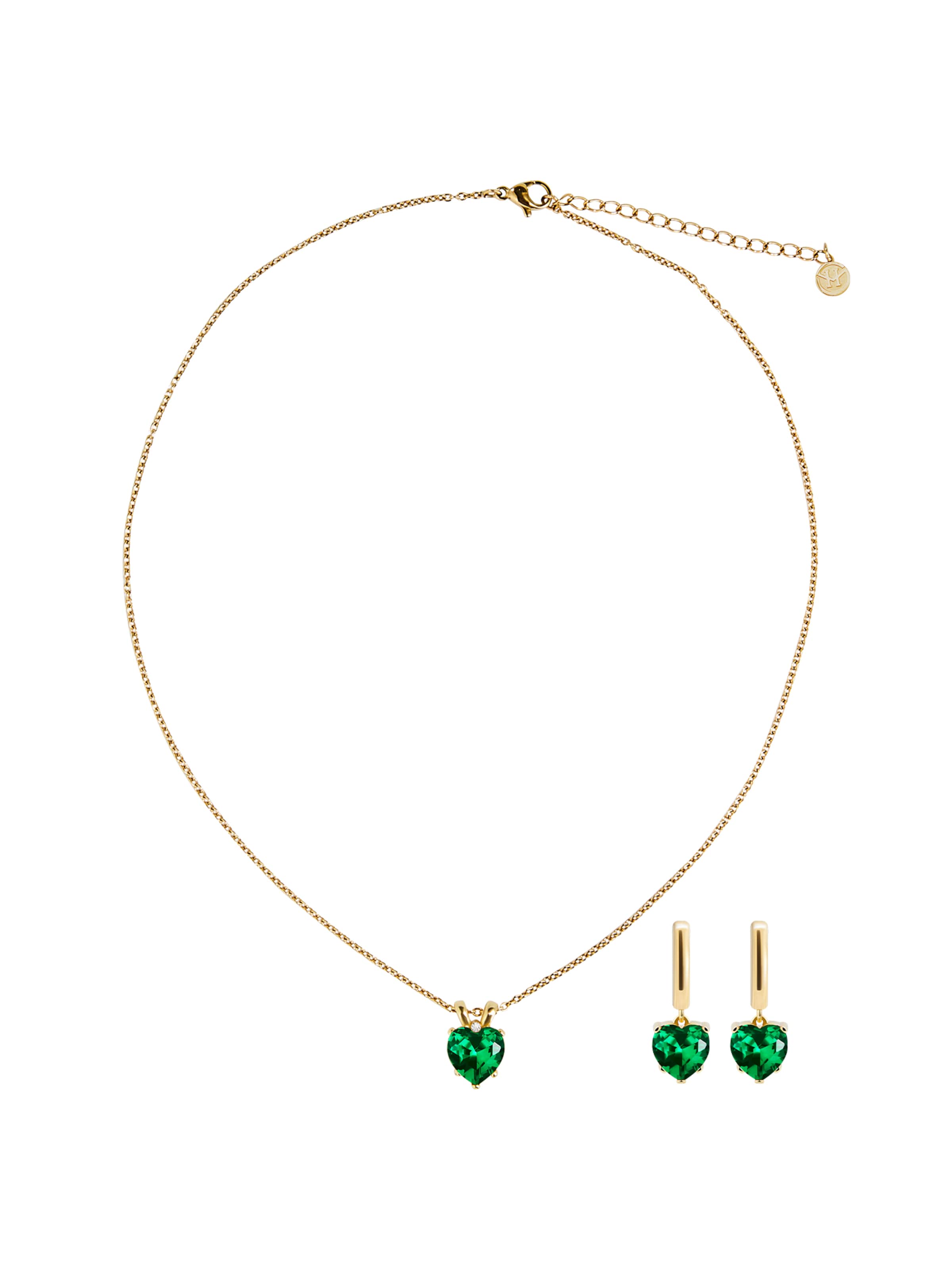 Victoria Hyde Smykkesæt ' Set Melodia' i grøn: forside
