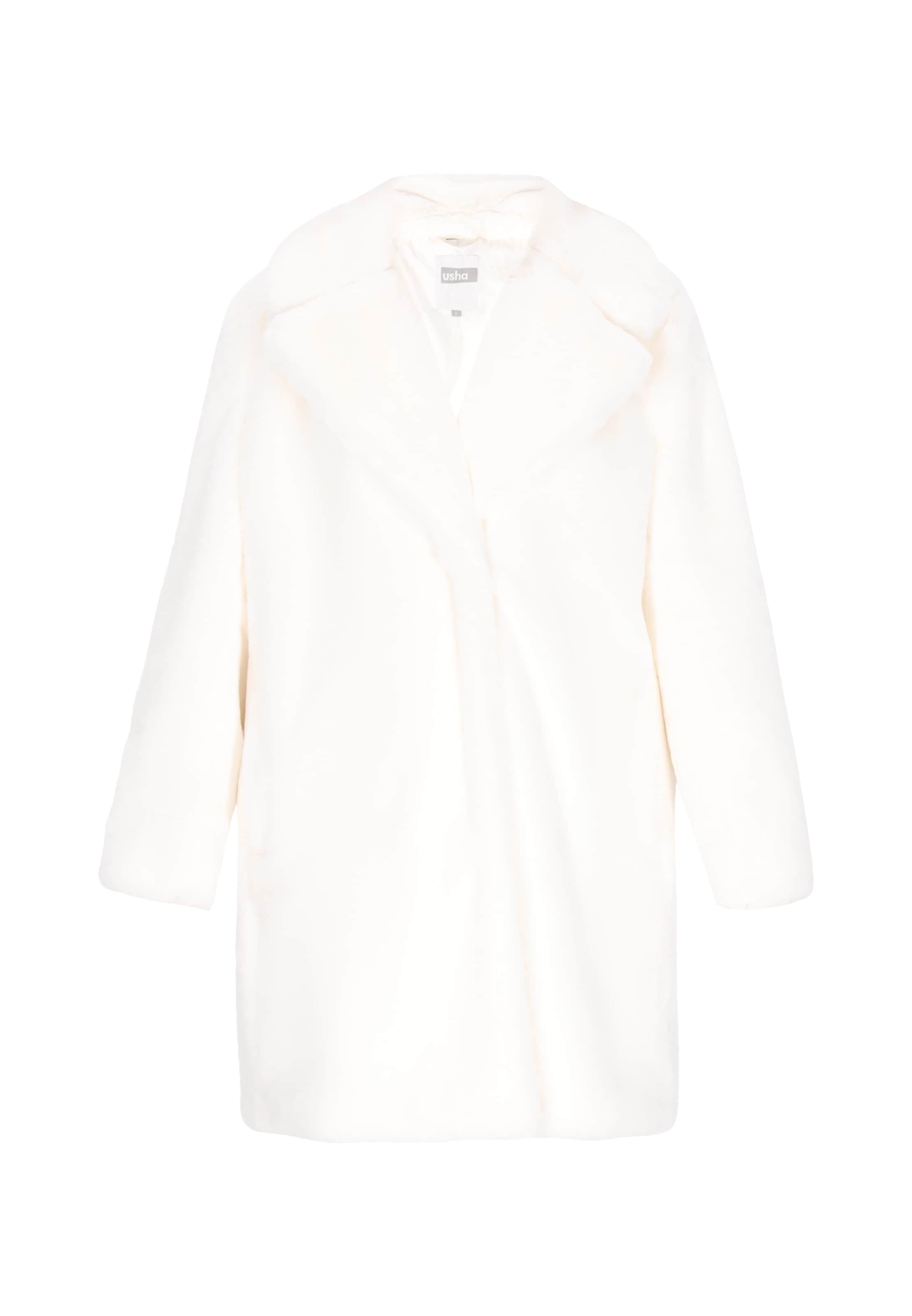 Manteau d’hiver Usha en blanc : devant