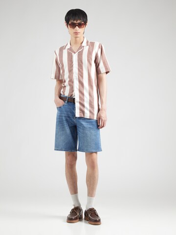 Regular fit Camicia di Lindbergh in marrone
