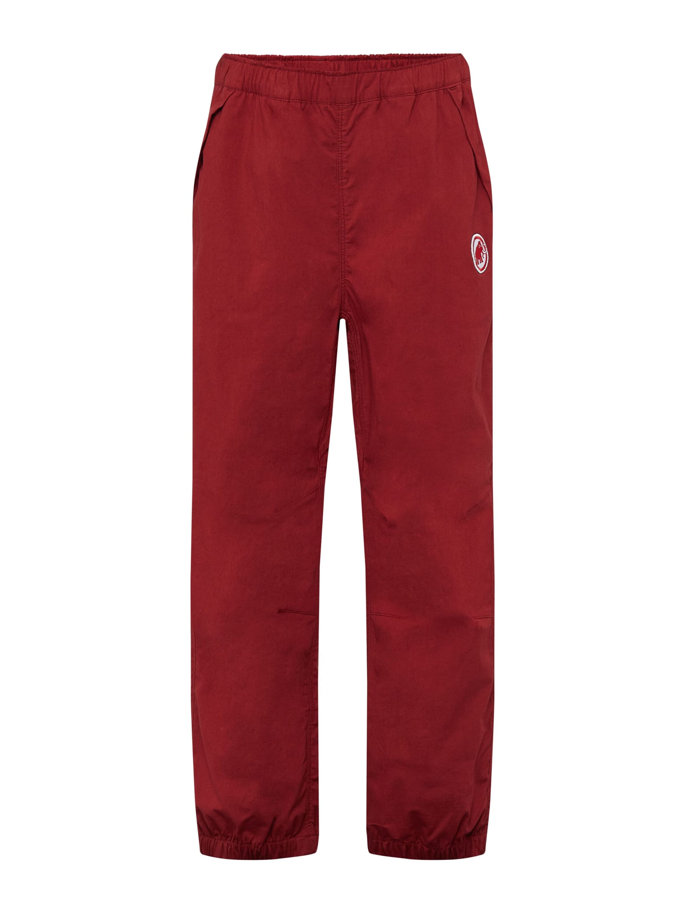MAMMUT Tapered Outdoor Pants in Red: front