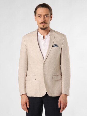 Nils Sundström Regular Fit Business-Sakko 'Marcello' in Beige: Vorderseite