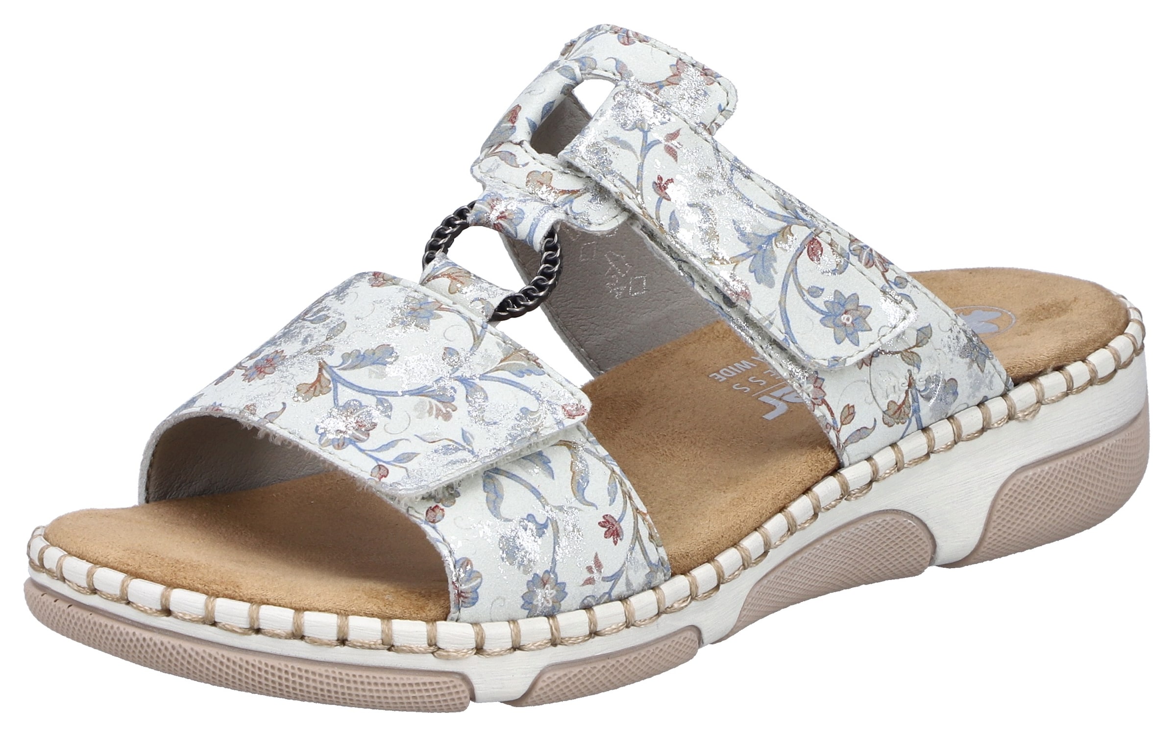 Rieker Mules in White: front