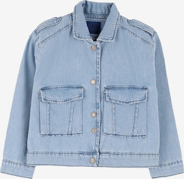 Solang Jacke Jeansjacke Denim Look zwei Brusttaschen in Blau: Vorderseite
