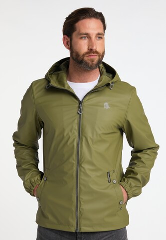 Schmuddelwedda Between-Season Jacket 'Incus' in Green: front