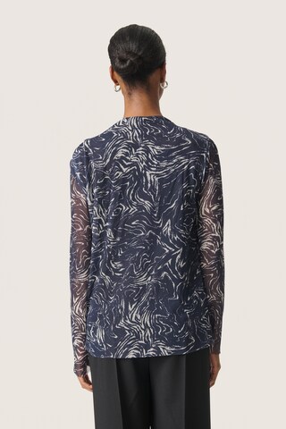 SOAKED IN LUXURY Bluse 'SLAvetta' i blå