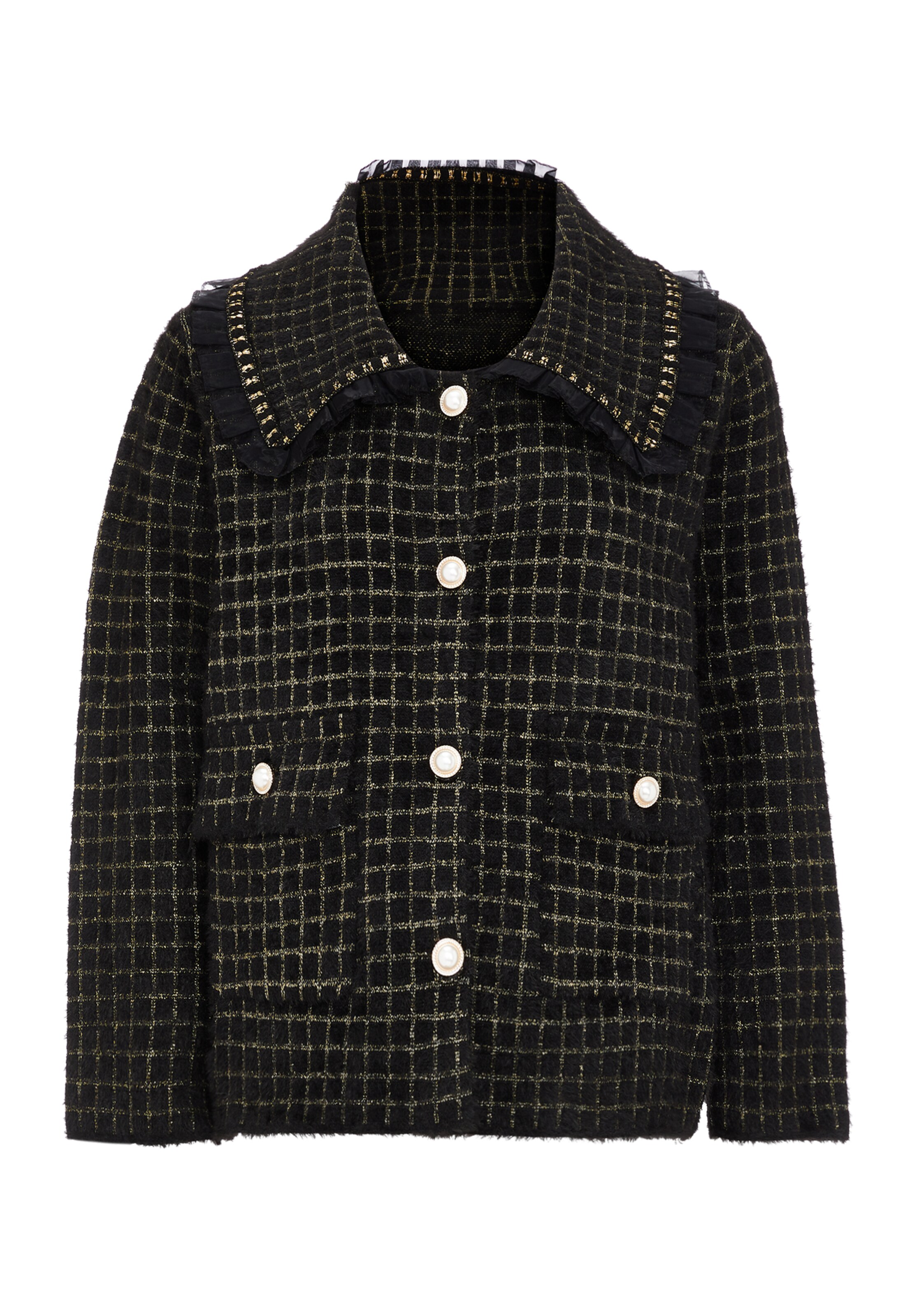 ZITHA - Casaco de malha em preto: frente