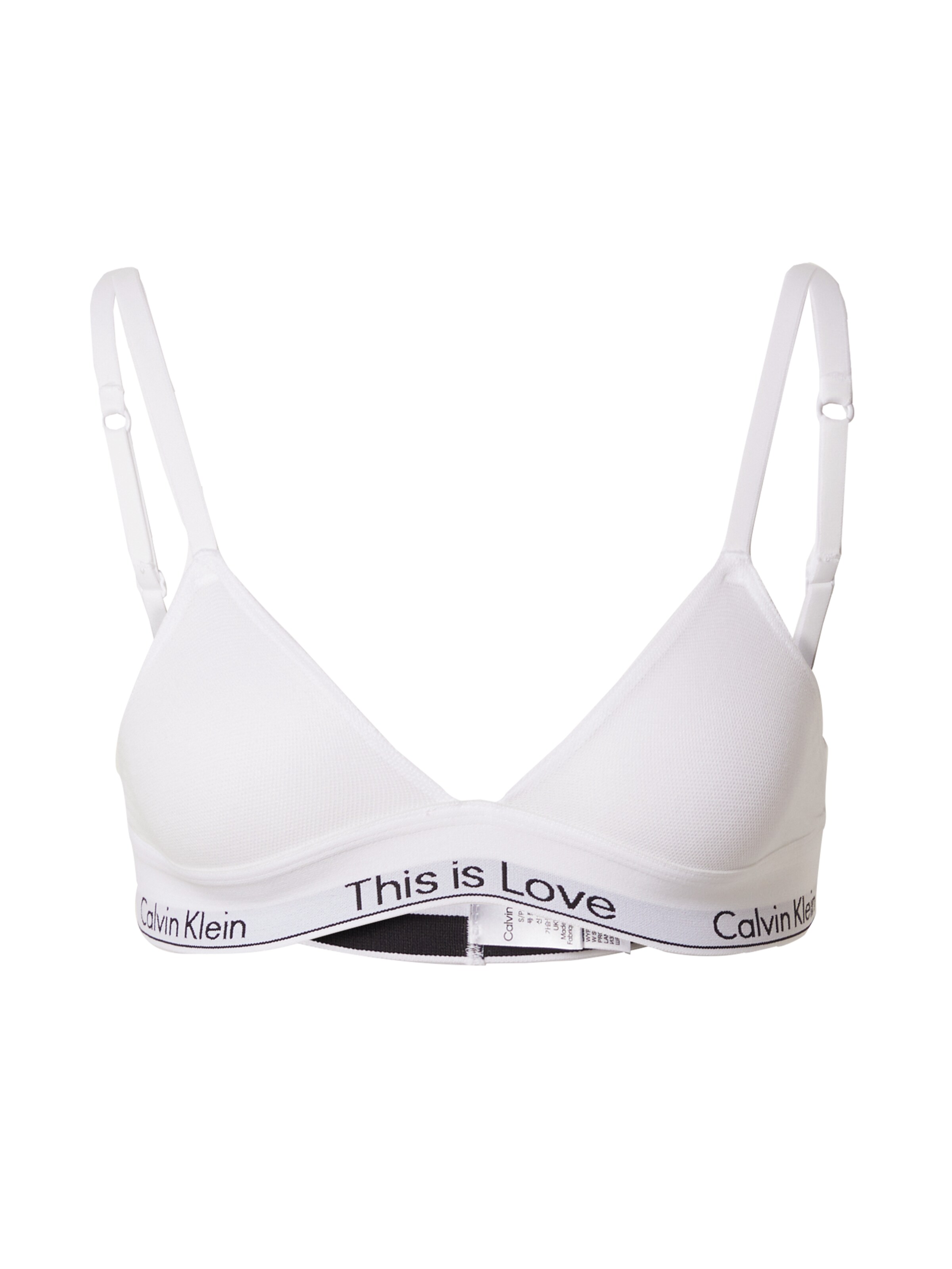 Calvin Klein Underwear Треугольник Бюстгальтер в Белый: спереди