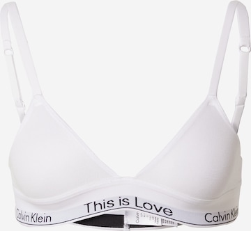 Calvin Klein Underwear Trojuholníky Podprsenka - biela: predná strana
