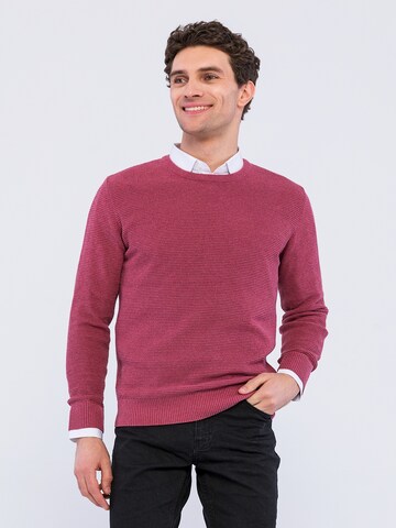 Basics and More Pullover ' Shaun ' in Pink: predná strana