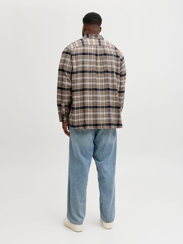 JACK & JONES Regular Fit Skjorte 'JPRBLUBARKLEY' i beige