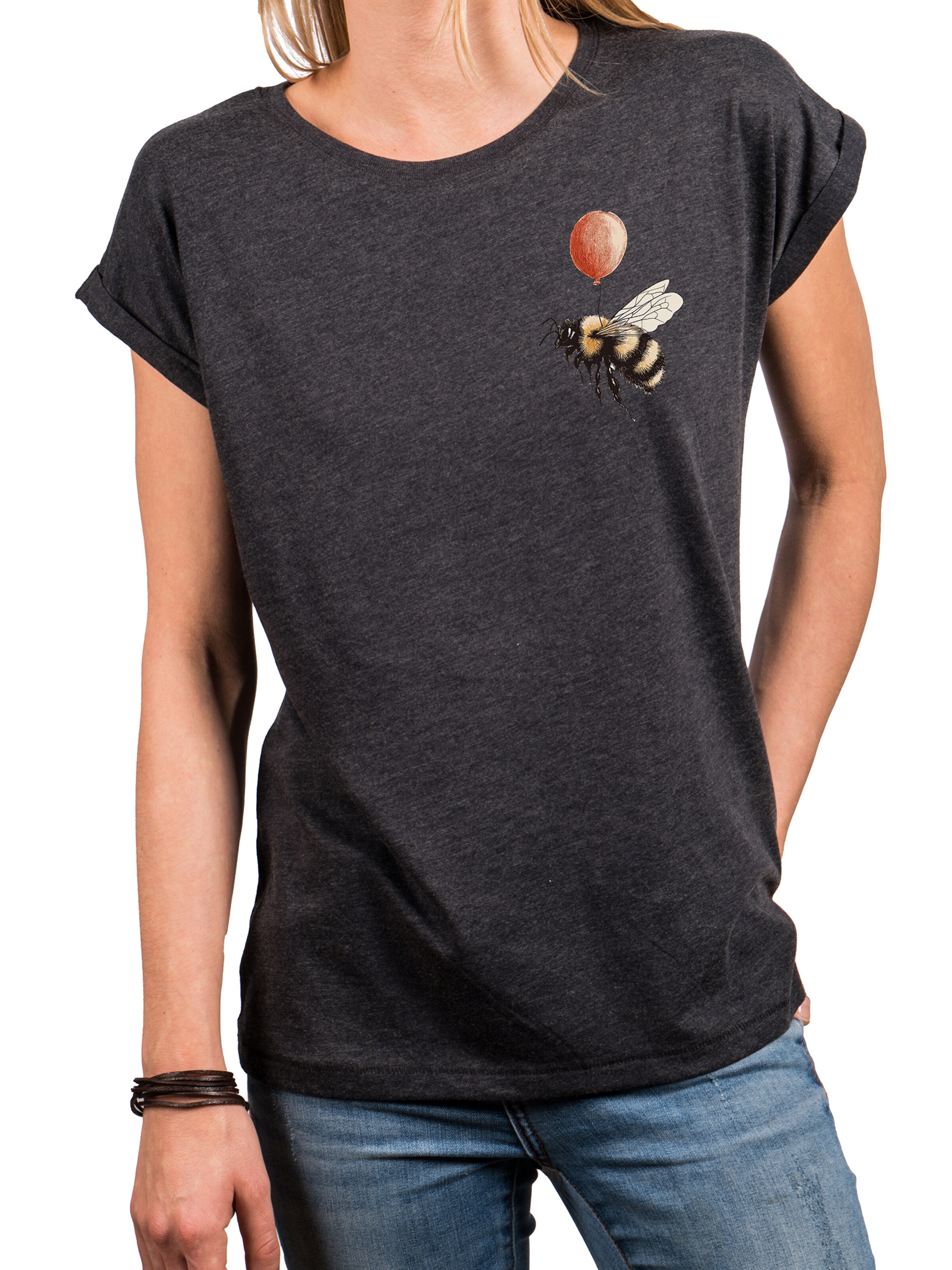 MAKAYA Shirt 'Flughilfe' in Grey