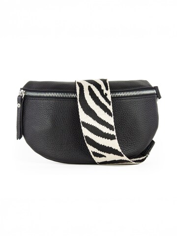 lePelou Gürteltasche 'SERENA small' in Schwarz: Vorderseite
