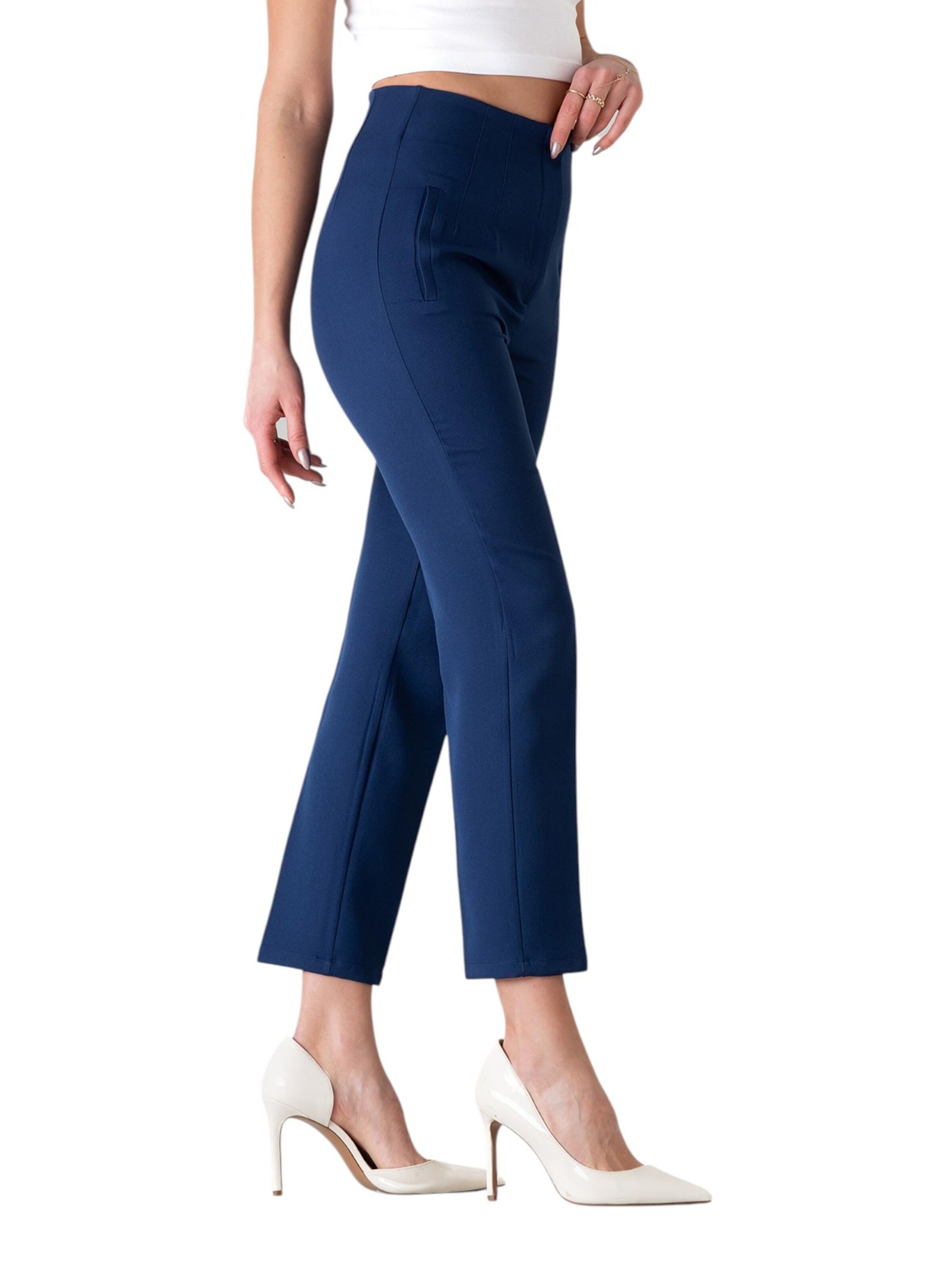 Coupe slim Pantalon à pince 'Alessia' fashionshowcase en bleu