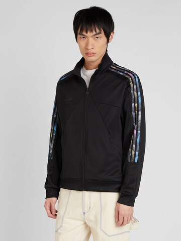 ADIDAS SPORTSWEAR Athletic Zip-Up Hoodie 'TIRO' in Black: front