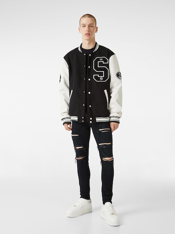 Bershka Skinny Farmer - fekete