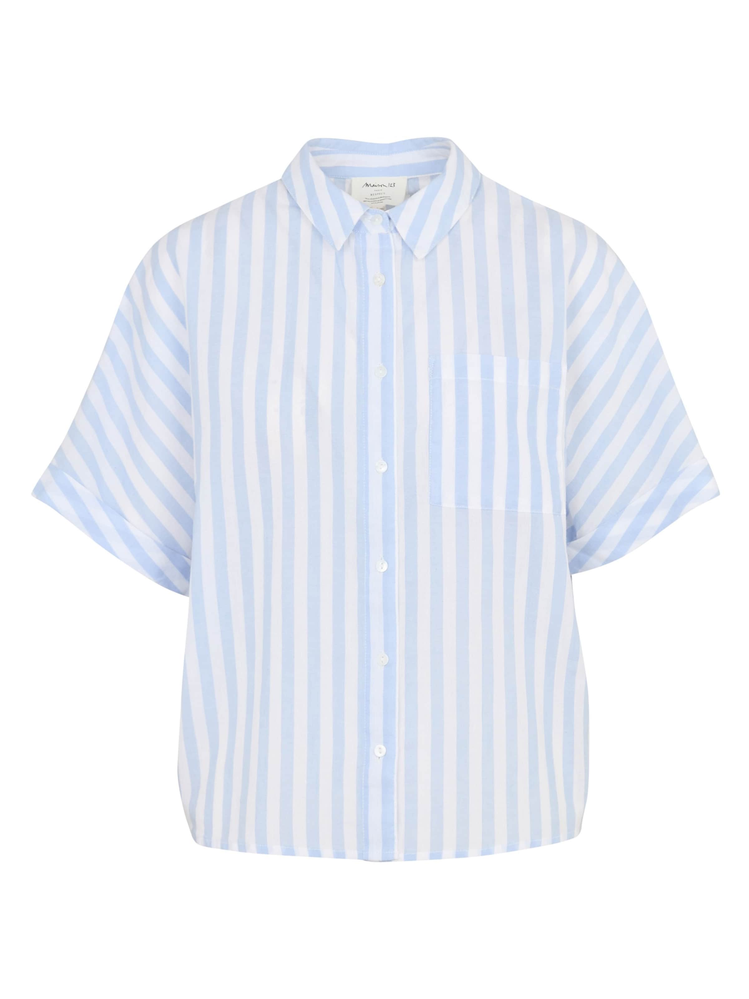 Maison 123 Blouse 'Sunset' in Blue: front