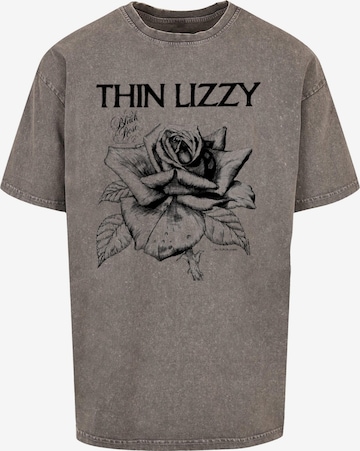 Merchcode Shirt 'Thin Lizzy - Rose' in Grijs: voorkant