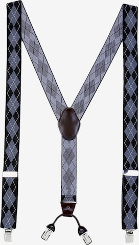 DonDon Suspenders in Grey: front