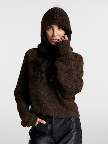 ABOUT YOU x Chiara Biasi Beanie 'Cosette' in Brown: front