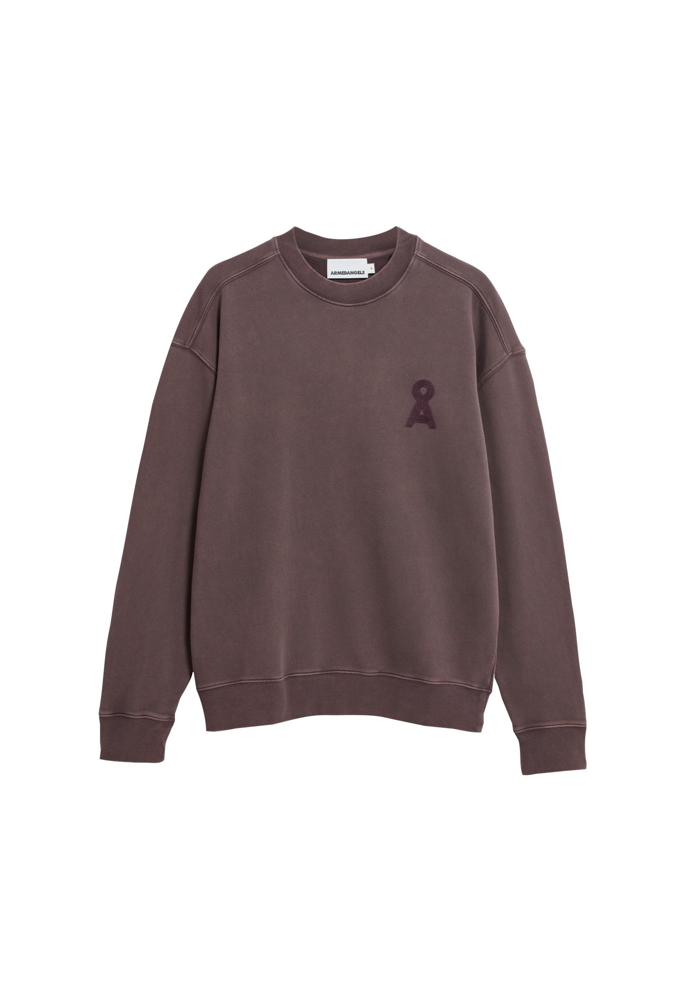ARMEDANGELSSweater majica 'ICONIC Å GMT DYE' - smeđa boja: prednji dio