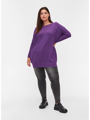 Zizzi Pullover 'MCARRIE' in Lila