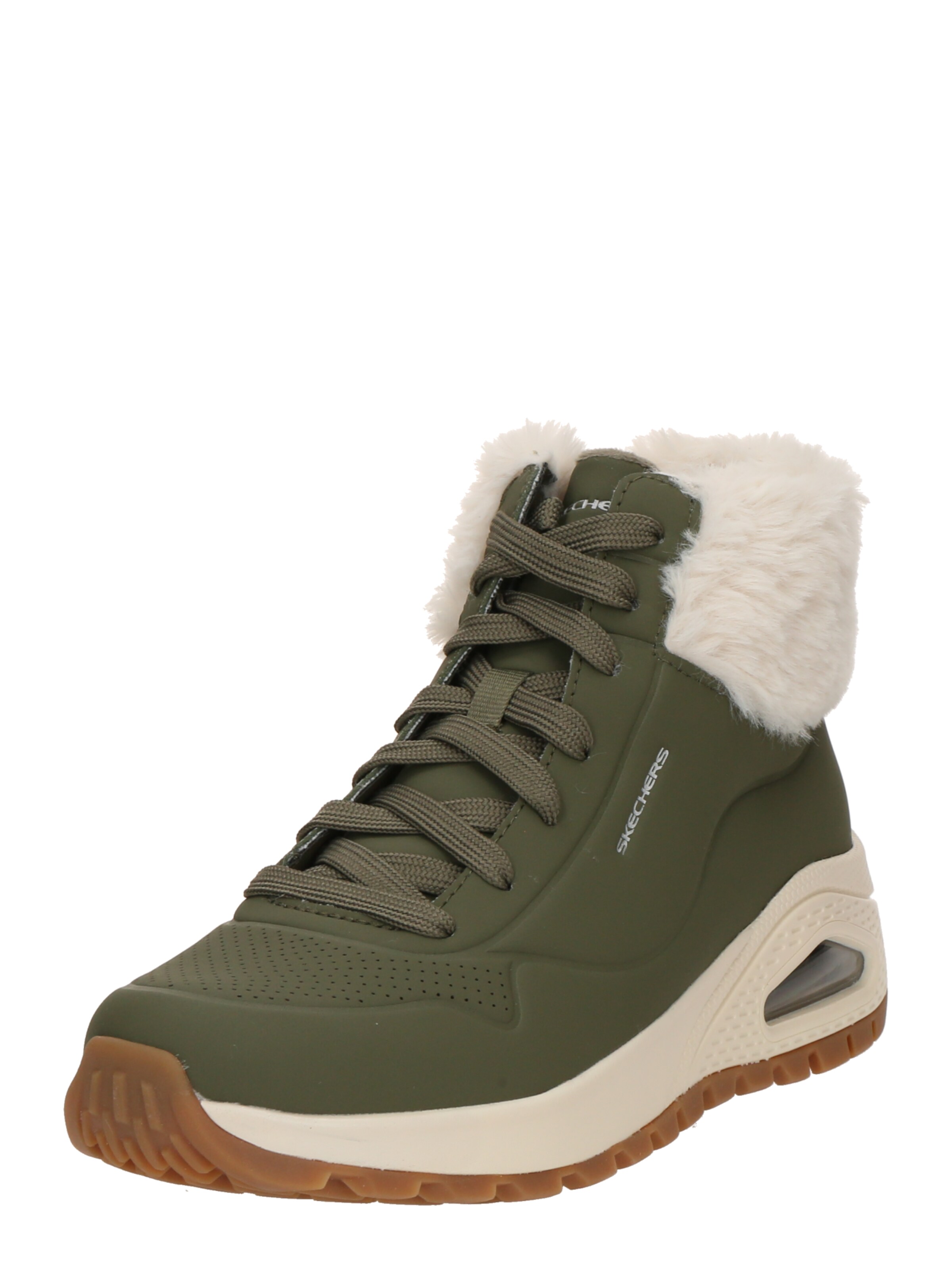 SKECHERS Lace-up bootie 'Street Los Angeles' in Green: front