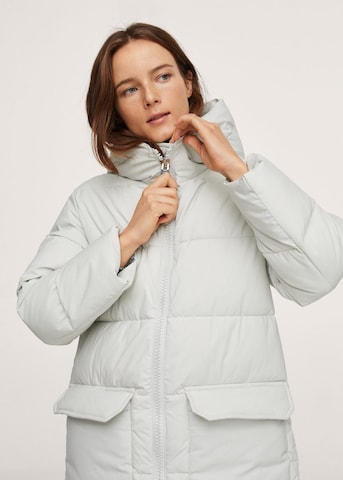 MANGO Zimný kabát - biela