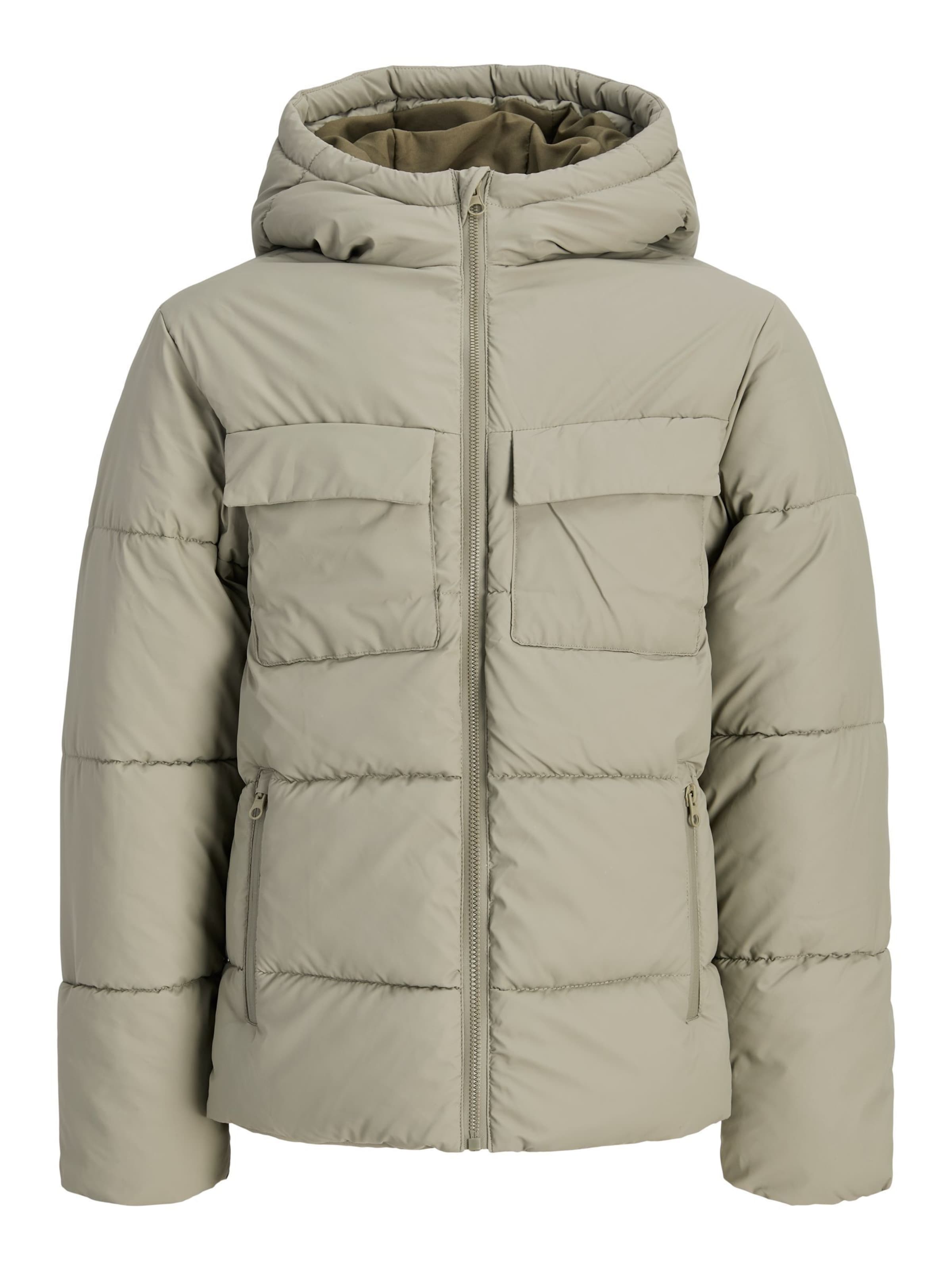 Jack & Jones Junior Winterjas in Grijs: voorkant