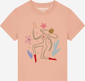 T-shirt 'Love And Flex' Watapparel en orange : devant