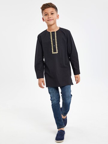 Coupe regular Chemise Threadboys en noir