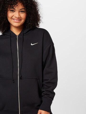 Nike Sportswear Спортна жилетка с качулка в черно