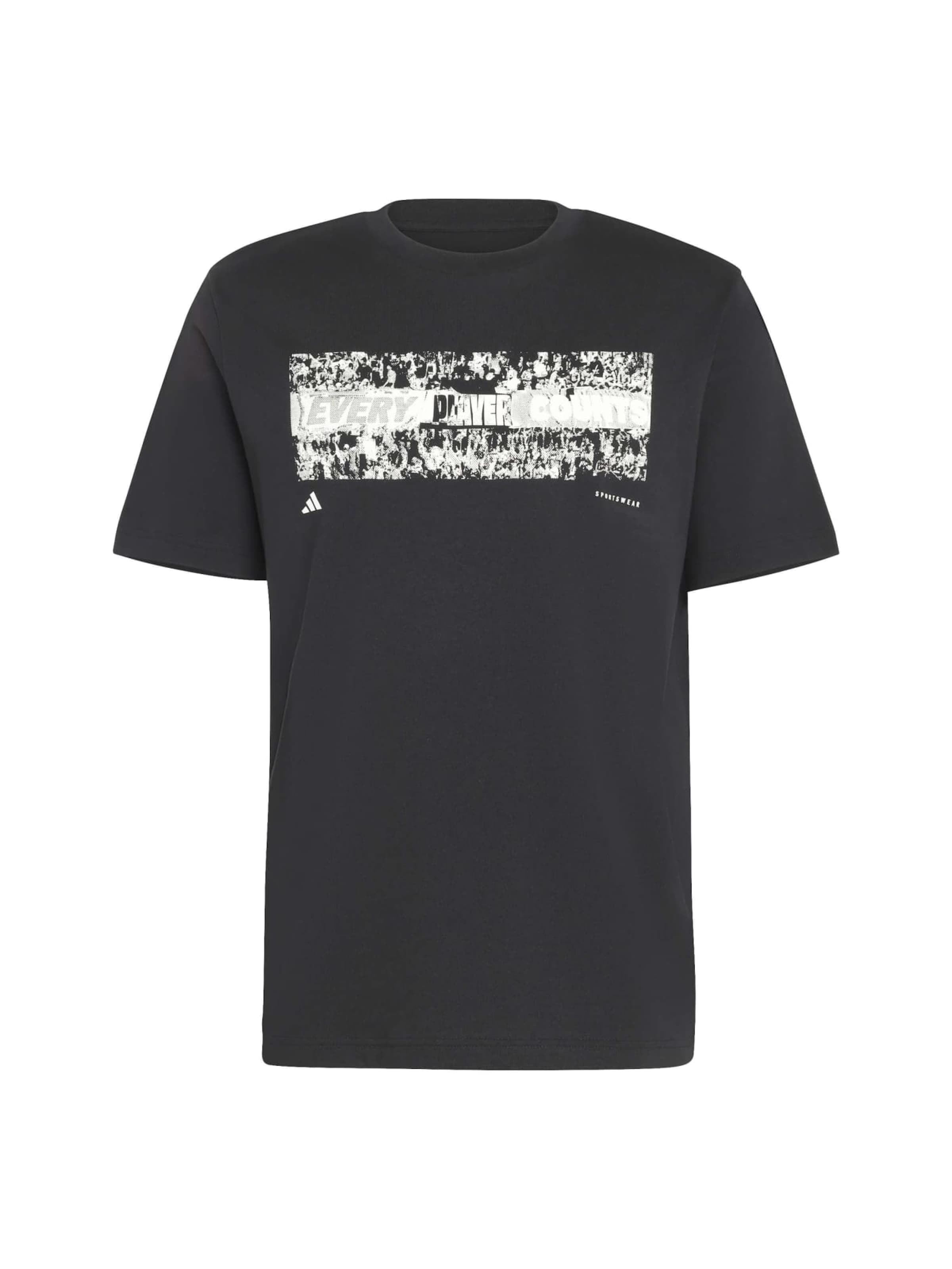 ADIDAS SPORTSWEAR Λειτουργικό μπλουζάκι 'STAD FAN' σε γκρι / μαύρο / offwhite, Άποψη προϊόντος