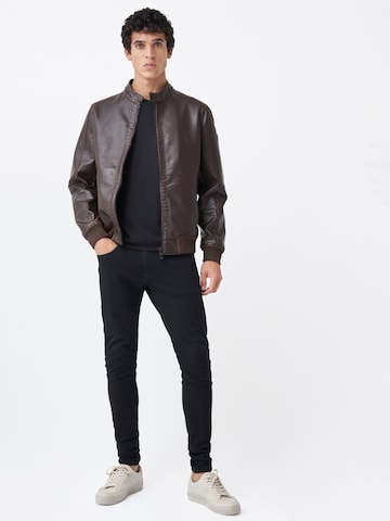 Salsa Jeans Between-Season Jacket 'UNITED KINGDOM' in Brown