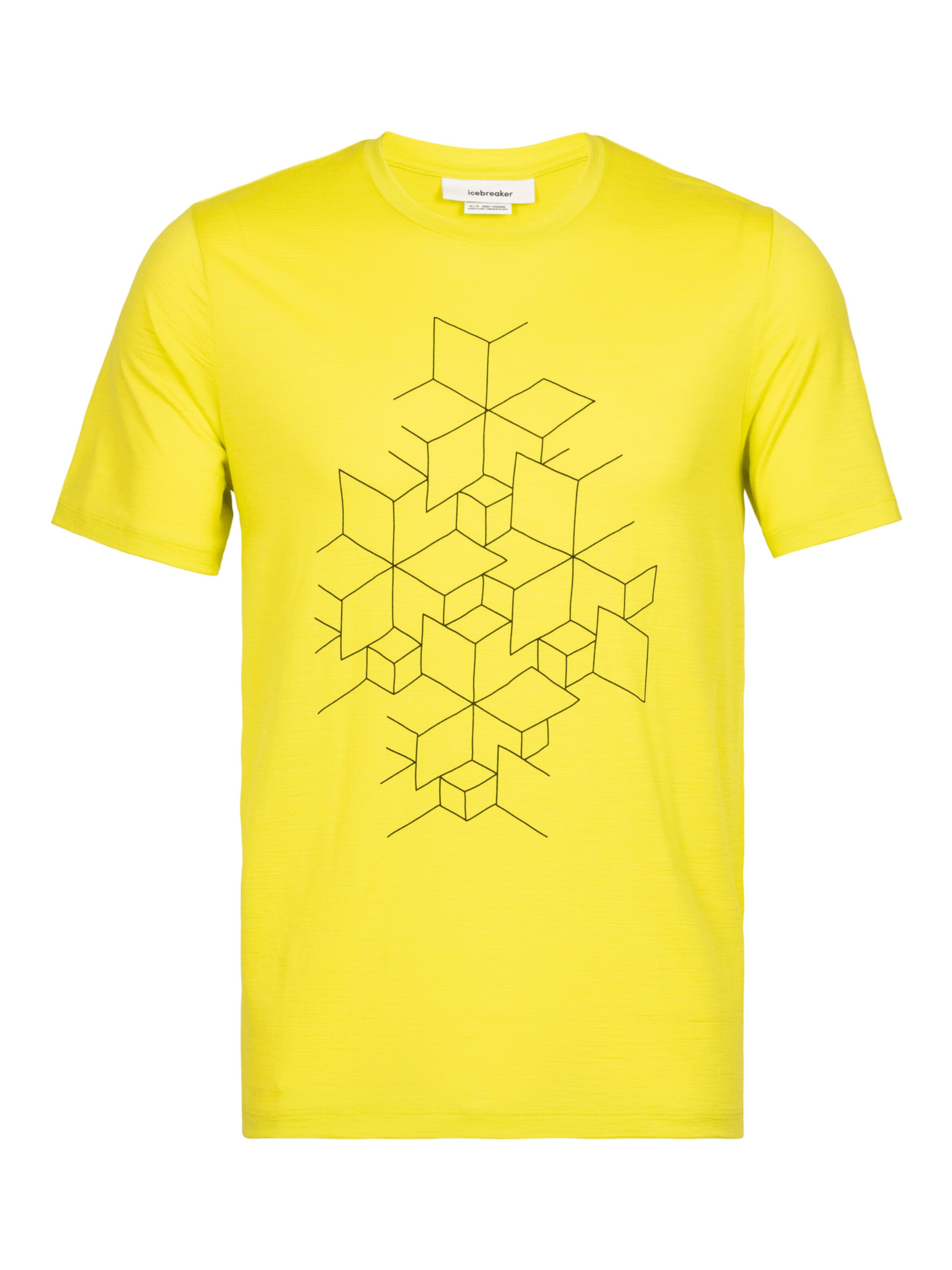 ICEBREAKER Performance Shirt 'Snowflake' in Yellow: front