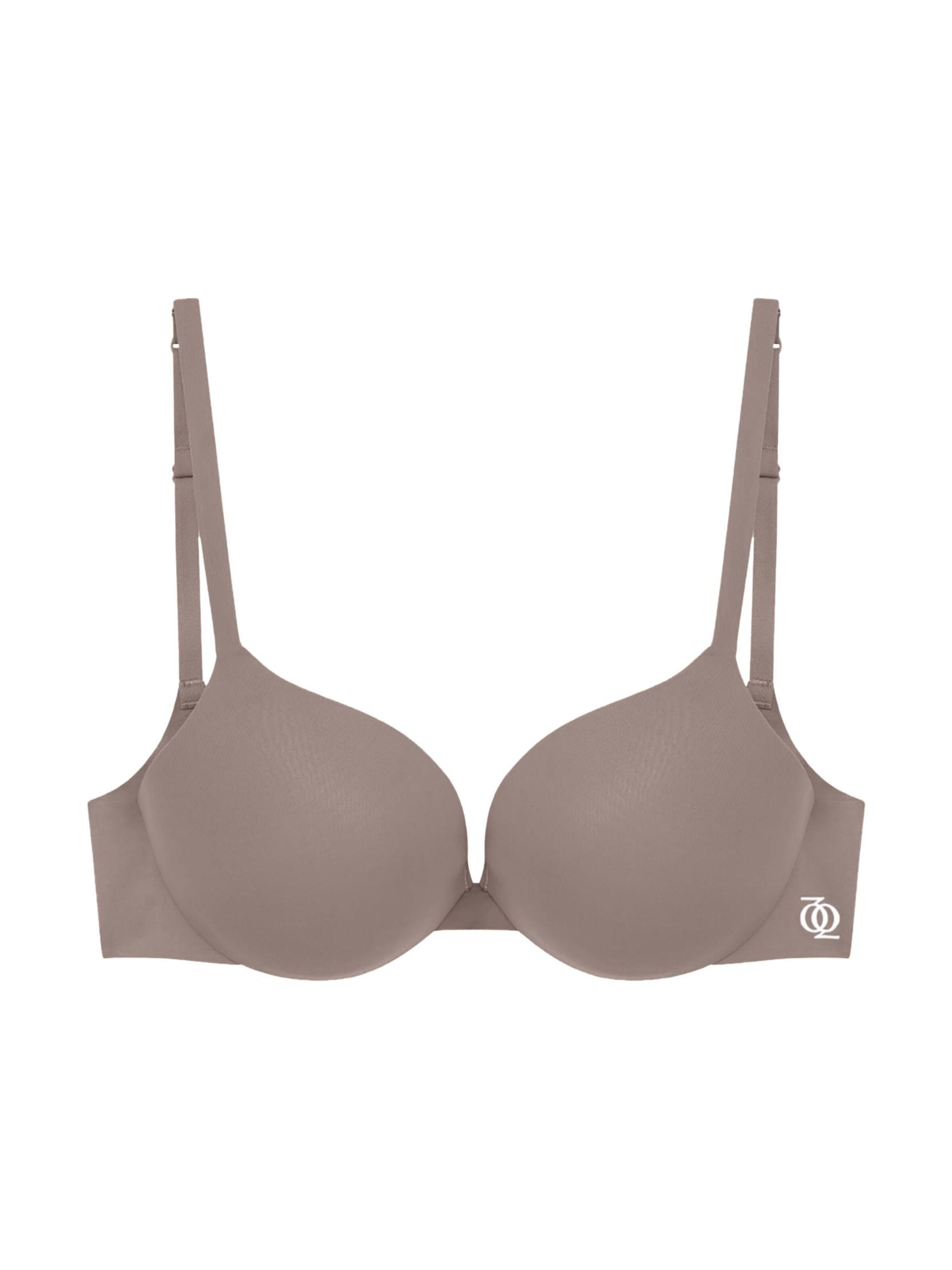GOD SAVE QUEENS Push-up BH 'Second Skin Ultimate Push-Up Bra' in Bruin: voorkant