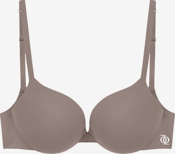 GOD SAVE QUEENS Push-up BH 'Second Skin Ultimate Push-Up Bra' in Bruin: voorkant