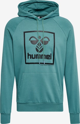 Hummel Sportsweatshirt in Blauw: voorkant