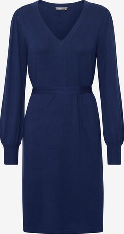 Fransa Gebreide jurk 'BLUME' in Blauw: voorkant