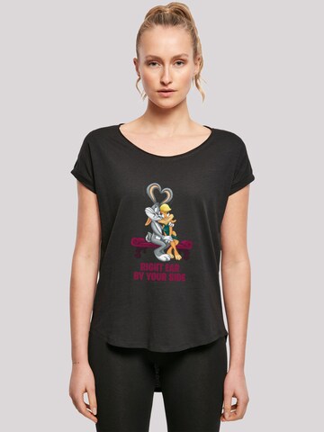 T-shirt 'Looney Tunes Bugs And Lola Valentine's Cuddle' F4NT4STIC en noir : devant