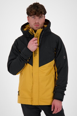 Alife and Kickin Winter Jacket in Yellow: front