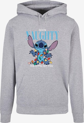 ABSOLUTE CULT Sweatshirt 'Lilo And Stitch - Naughty And Nice' in Grijs: voorkant